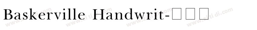 Baskerville Handwrit字体转换